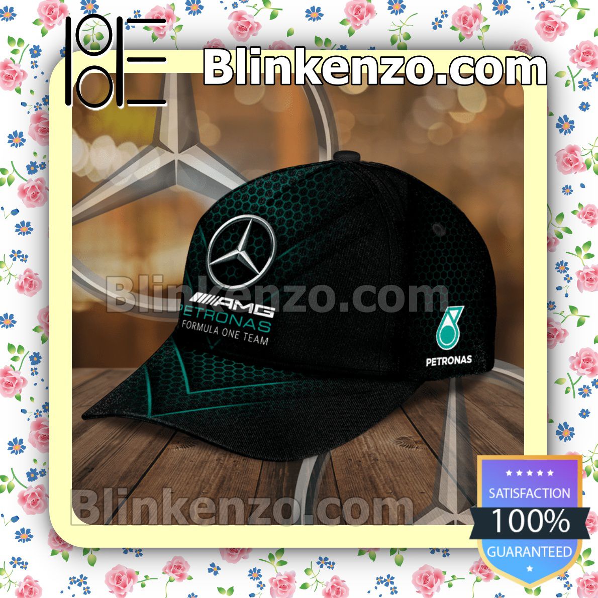 New Mercedes Amg Petronas Formula One Team Hive Pattern Baseball Caps Gift For Boyfriend