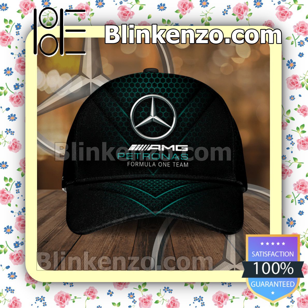 Mother's Day Gift Mercedes Amg Petronas Formula One Team Hive Pattern Baseball Caps Gift For Boyfriend
