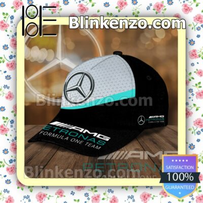Mercedes Logo Printed Amg Petronas Formula One Team Black And Grey Baseball Caps Gift For Boyfriend b
