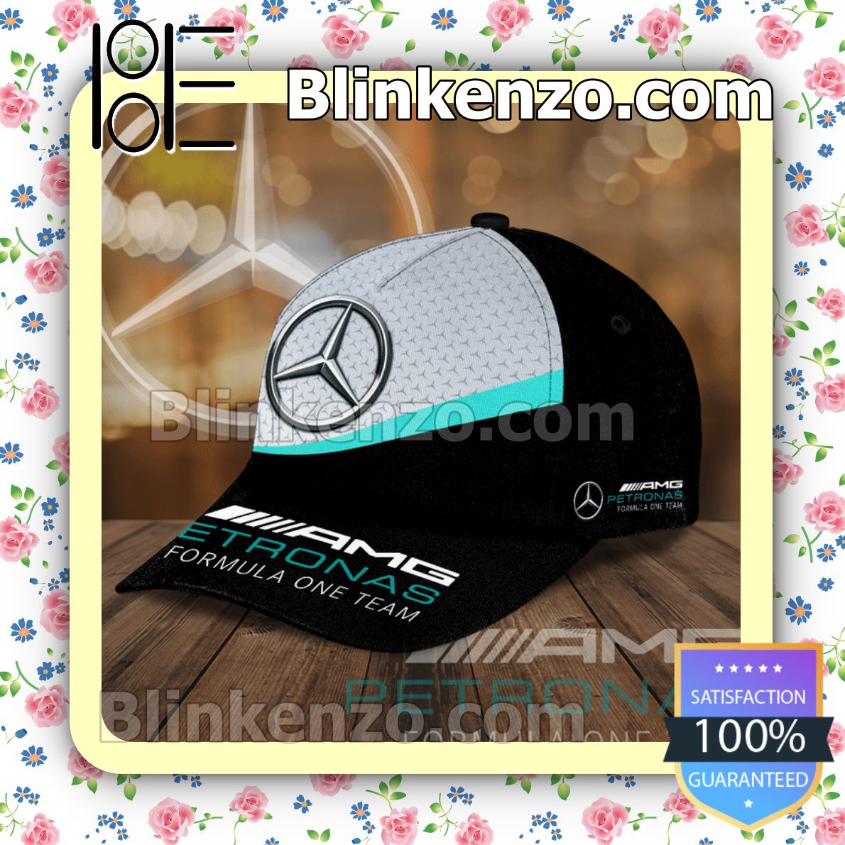 Fantastic Mercedes Logo Printed Amg Petronas Formula One Team Black And Grey Baseball Caps Gift For Boyfriend