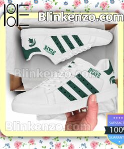 Michigan State Spartans Logo Print Low Top Shoes a