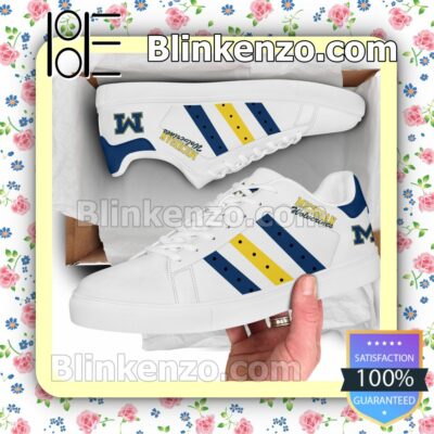 Michigan Wolverines Logo Print Low Top Shoes a