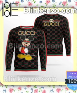 Mickey Mouse Gucci Black Mens Sweater