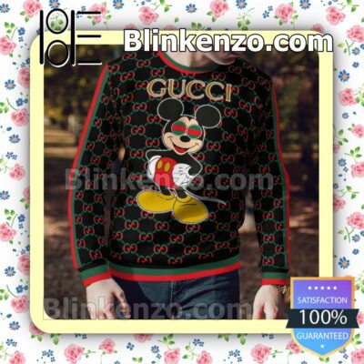Mickey Mouse Gucci Black Mens Sweater a