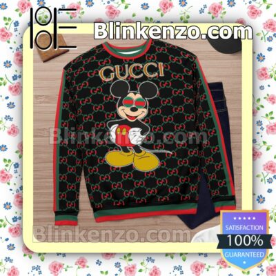 Mickey Mouse Gucci Black Mens Sweater c