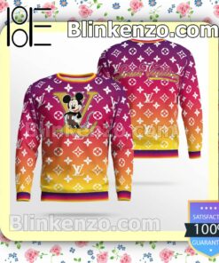 Mickey Mouse Louis Vuitton Monogram Gradient Mens Sweater