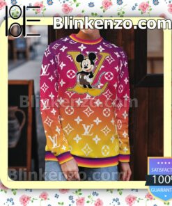 Mickey Mouse Louis Vuitton Monogram Gradient Mens Sweater b