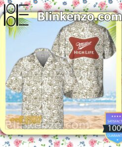 Miller High Life Doodle Art Beach Shirts