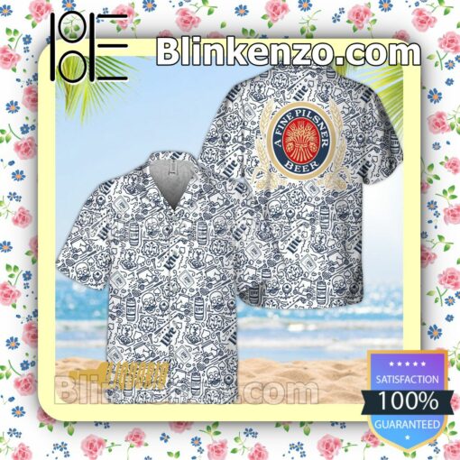 Miller Lite Doodle Art Beach Shirts