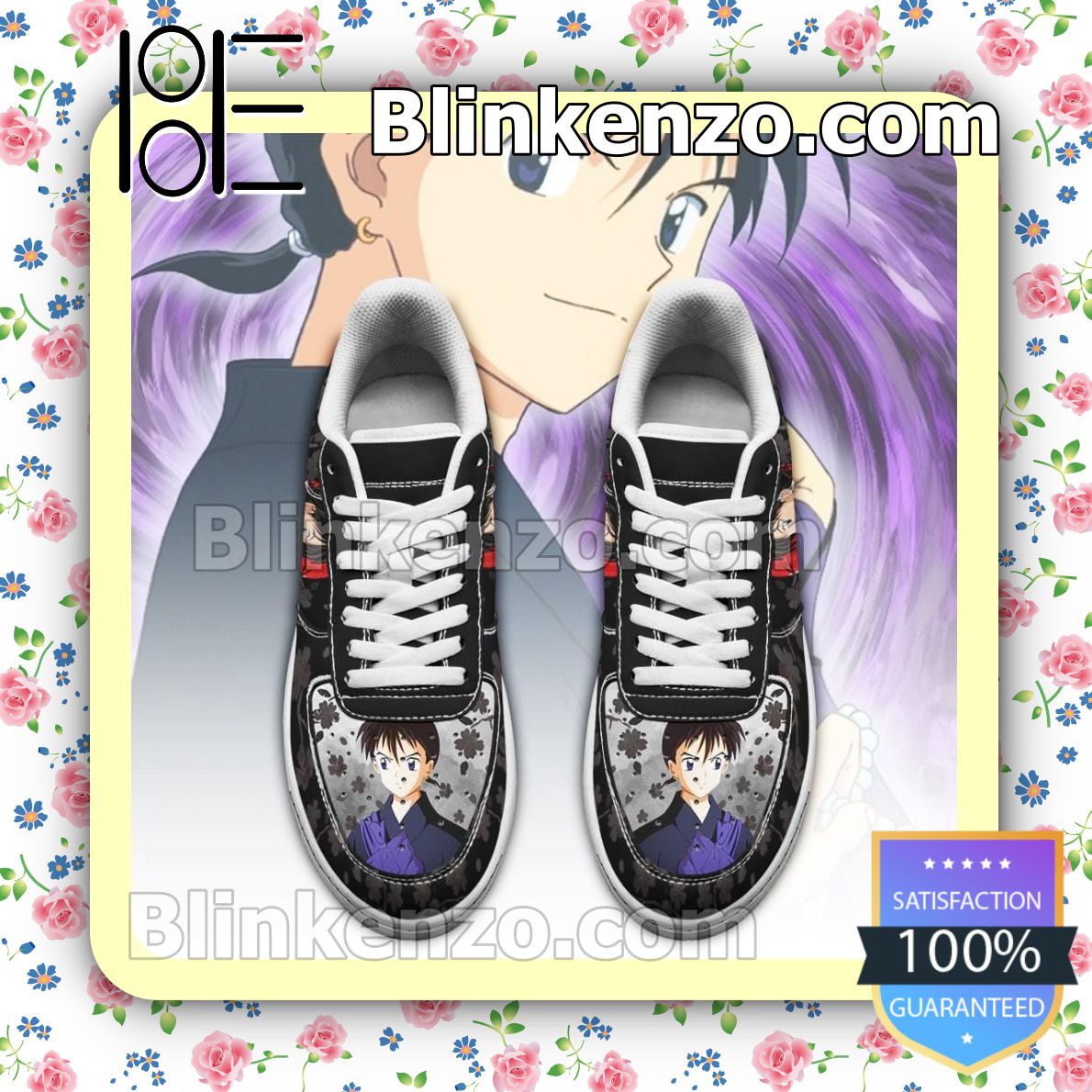 Fantastic Miroku Inuyasha Anime Nike Air Force Sneakers