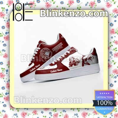 Mississippi State Bulldogs Mascot Logo NCAA Nike Air Force Sneakers b