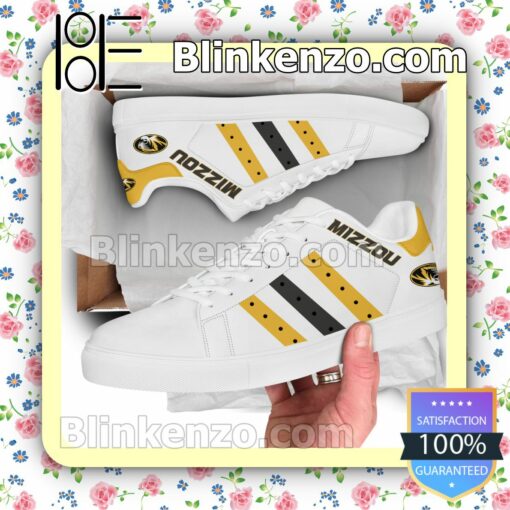 Missouri Tigers Logo Print Low Top Shoes a