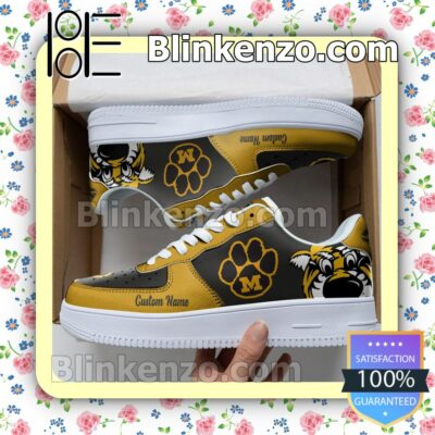 Missouri Tigers Mascot Logo NCAA Nike Air Force Sneakers