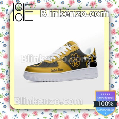 Missouri Tigers Mascot Logo NCAA Nike Air Force Sneakers a