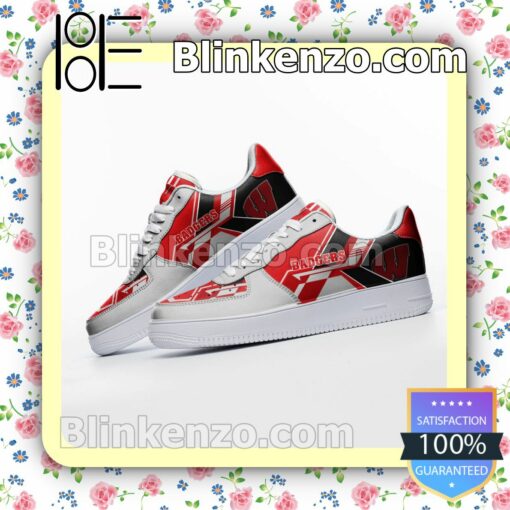 NCAA Wisconsin Badgers Nike Air Force Sneakers a