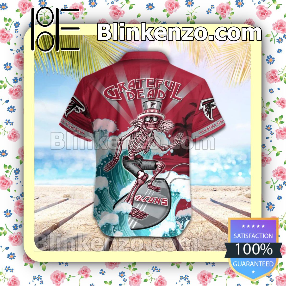 Hot NFL Atlanta Falcons Grateful Dead Summer Beach Shirt