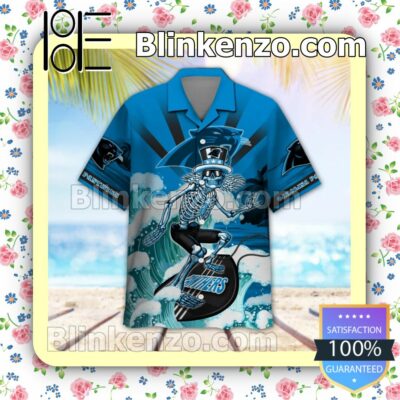 NFL Carolina Panthers Grateful Dead Summer Beach Shirt a
