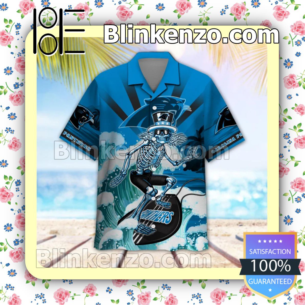 Great Quality NFL Carolina Panthers Grateful Dead Summer Beach Shirt