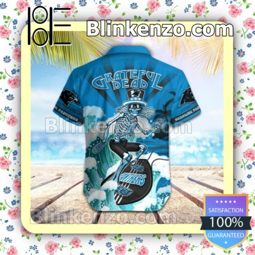 NFL Carolina Panthers Grateful Dead Summer Beach Shirt b