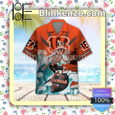 NFL Cincinnati Bengals Grateful Dead Summer Beach Shirt a