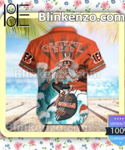 NFL Cincinnati Bengals Grateful Dead Summer Beach Shirt b