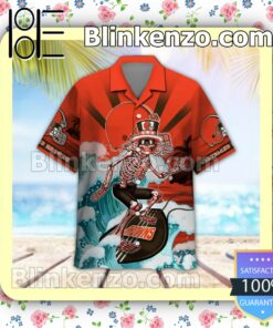 NFL Cleveland Browns Grateful Dead Summer Beach Shirt a