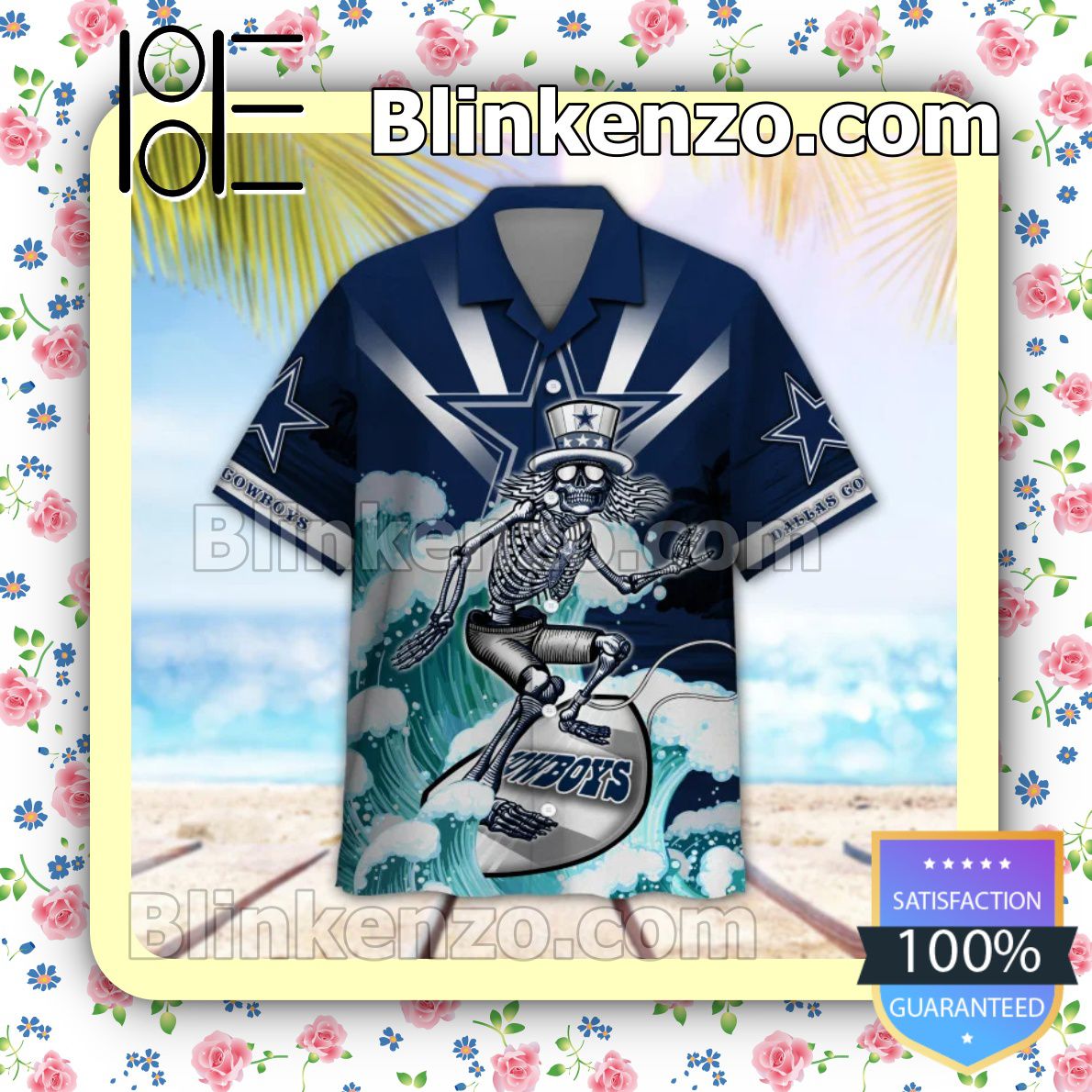 Amazing NFL Dallas Cowboys Grateful Dead Summer Beach Shirt