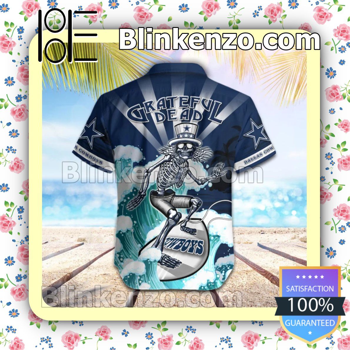 The cheapest NFL Dallas Cowboys Grateful Dead Summer Beach Shirt