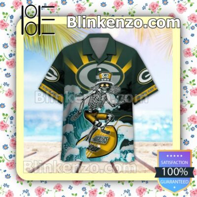 NFL Green Bay Packers Grateful Dead Summer Beach Shirt a