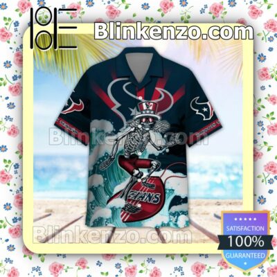 NFL Houston Texans Grateful Dead Summer Beach Shirt a