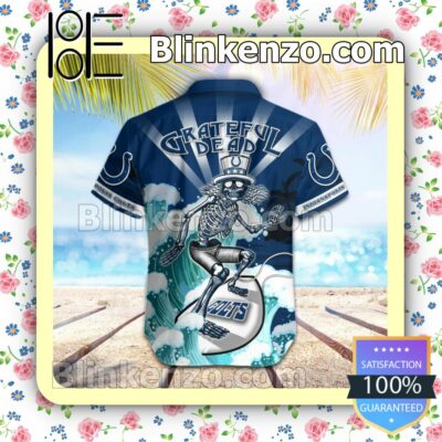 NFL Indianapolis Colts Grateful Dead Summer Beach Shirt b
