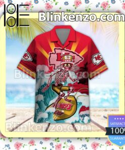 NFL Kansas City Chiefs Grateful Dead Summer Beach Shirt a