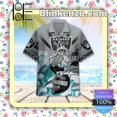 NFL Las Vegas Raiders Grateful Dead Summer Beach Shirt a