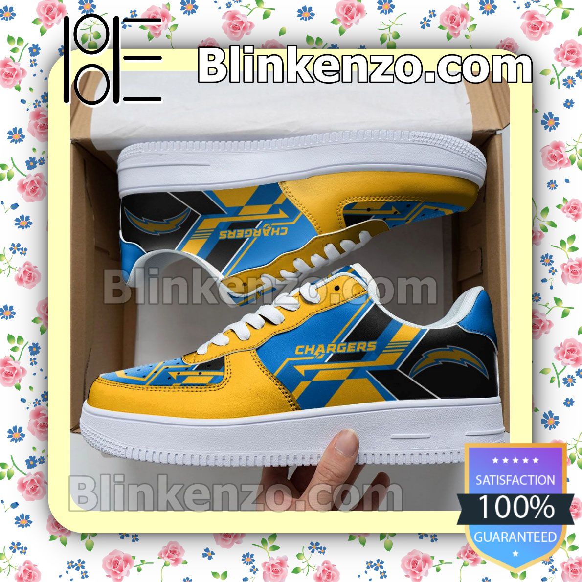 NFL Los Angeles Chargers Nike Air Force Sneakers - Blinkenzo