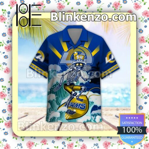 NFL Los Angeles Rams Grateful Dead Summer Beach Shirt a