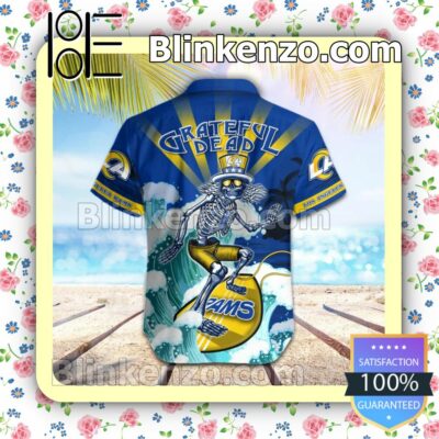 NFL Los Angeles Rams Grateful Dead Summer Beach Shirt b