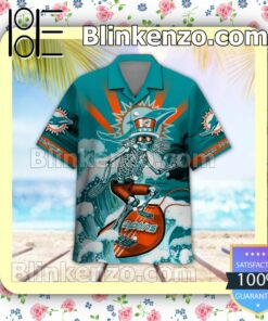 NFL Miami Dolphins Grateful Dead Summer Beach Shirt a