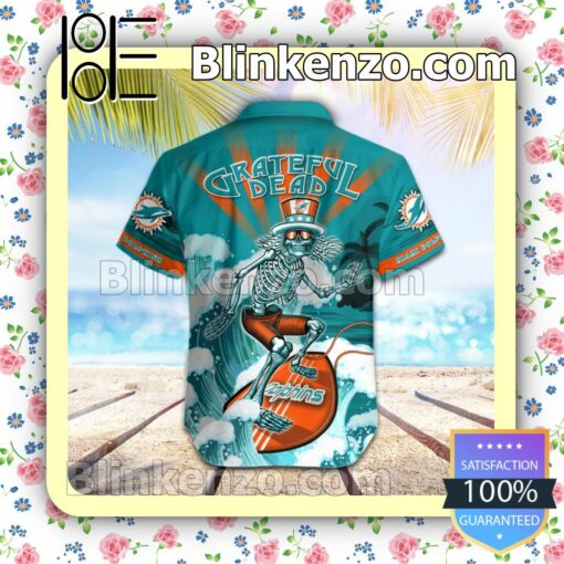 NFL Miami Dolphins Grateful Dead Summer Beach Shirt b