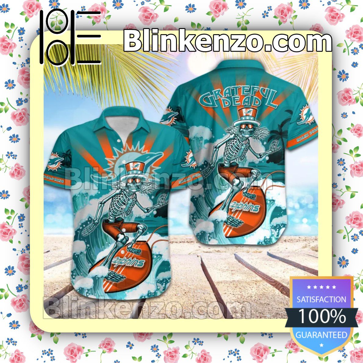 Near you NFL Miami Dolphins Grateful Dead Summer Beach Shirt