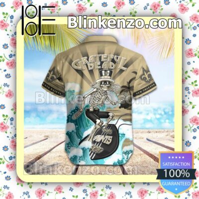 NFL New Orleans Saints Grateful Dead Summer Beach Shirt b
