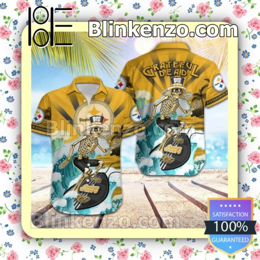 NFL Pittsburgh Steelers Grateful Dead Summer Beach Shirt