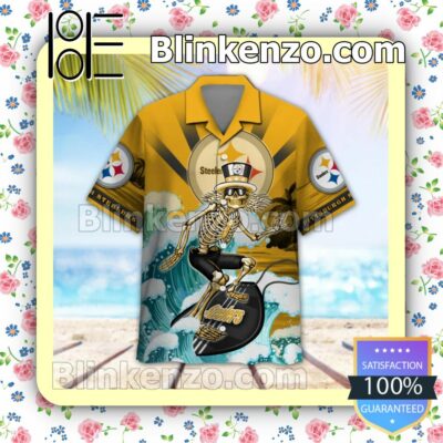 NFL Pittsburgh Steelers Grateful Dead Summer Beach Shirt a