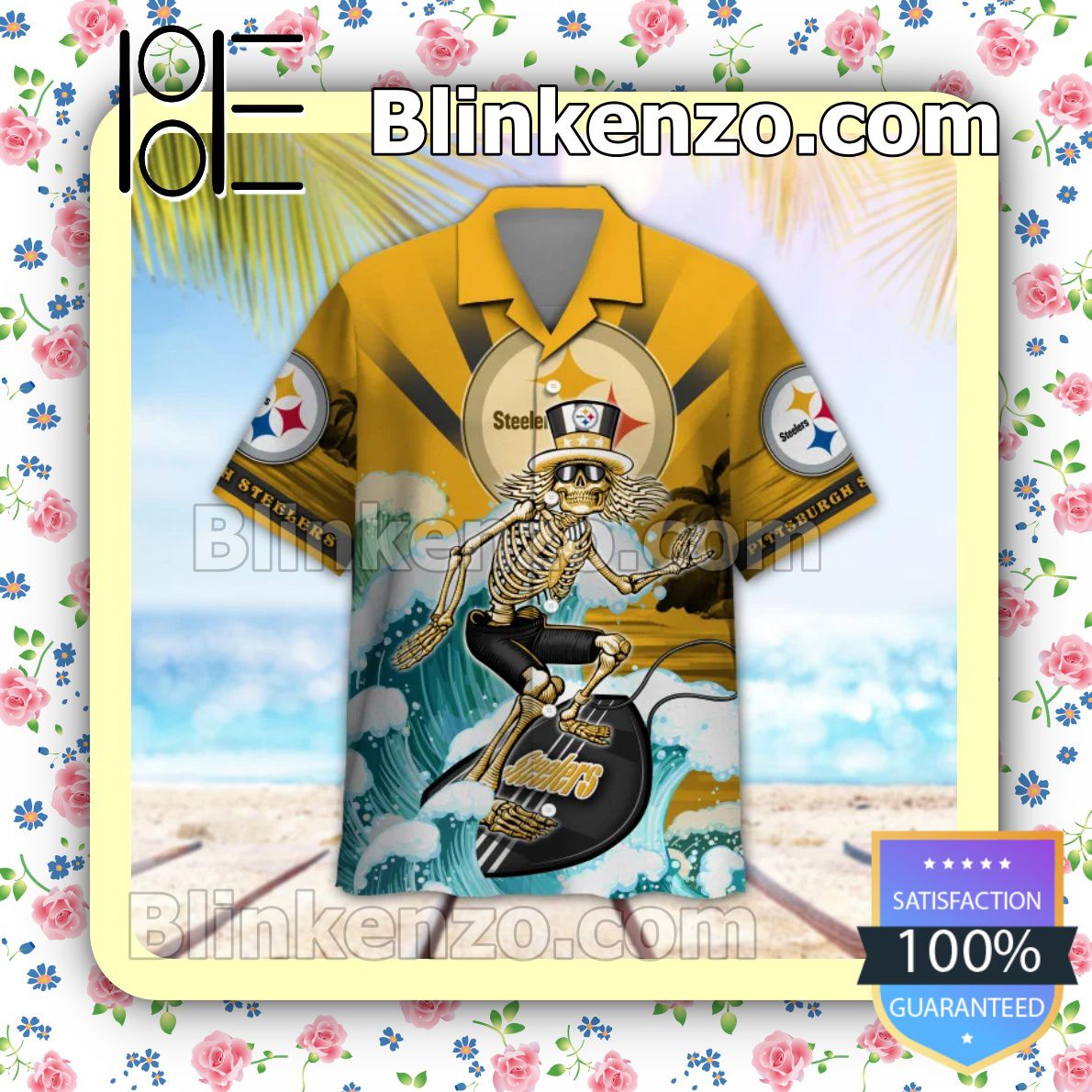 Hot NFL Pittsburgh Steelers Grateful Dead Summer Beach Shirt