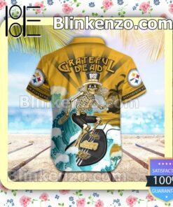 NFL Pittsburgh Steelers Grateful Dead Summer Beach Shirt b
