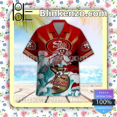 NFL San Francisco 49ers Grateful Dead Summer Beach Shirt a