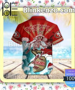 NFL San Francisco 49ers Grateful Dead Summer Beach Shirt b