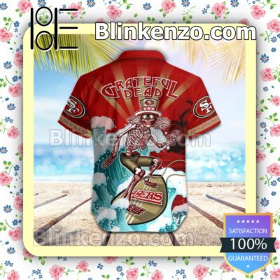 NFL San Francisco 49ers Grateful Dead Summer Beach Shirt b