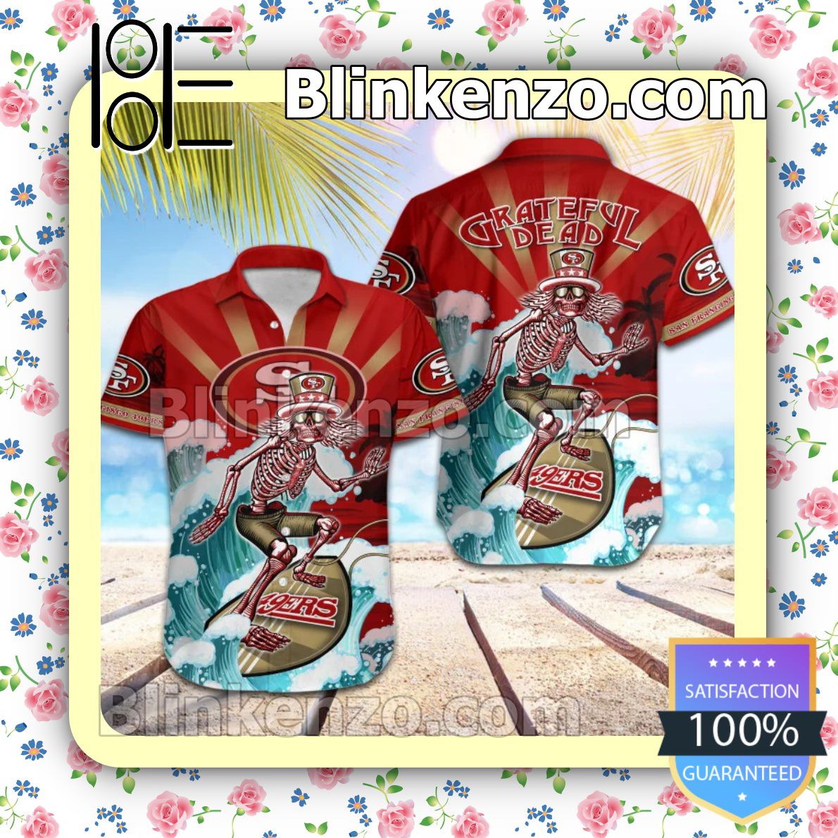 The cheapest NFL San Francisco 49ers Grateful Dead Summer Beach Shirt