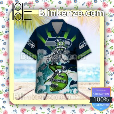 NFL Seattle Seahawks Grateful Dead Summer Beach Shirt a