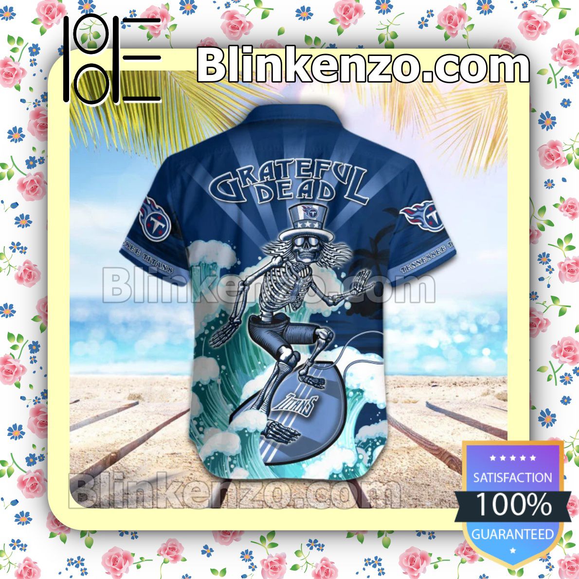Limited Edition NFL Tennessee Titans Grateful Dead Summer Beach Shirt